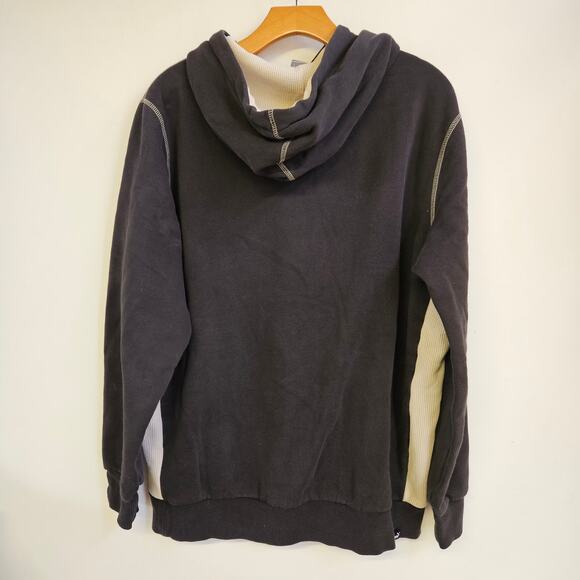 Puma Dark Gray and Tan Pull Over Hoodie Size L Men's Sweatshirt Casual Normcore - Picture 2 of 9